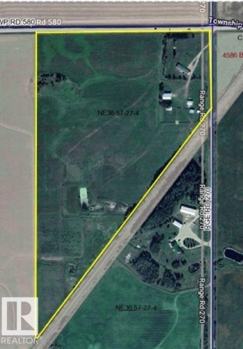 Property Map. Displaying the geographic layout and parcel identification for the property - 57532 Rg Rd 270, Rural Westlock County, AB 