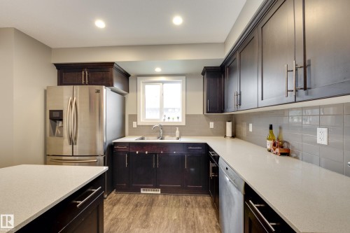 2079 Desrochers Drive, Edmonton, AB - Indoor Photo Showing Kitchen With Double Sink
