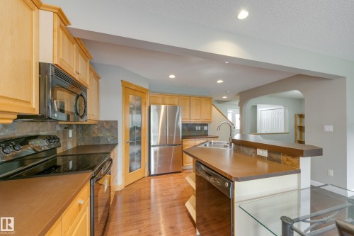 2426 Hagen Way, Edmonton, AB - Indoor Photo Showing Kitchen With Double Sink