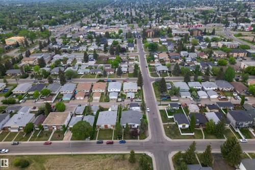 Residential neighborhood featuring a grid street pattern and mature tree canopy - 7304/7306 78 Avenue, Edmonton, AB 