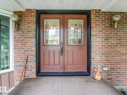 Double entry doors with leaded glass inserts - 11921 231 Street, Edmonton, AB 