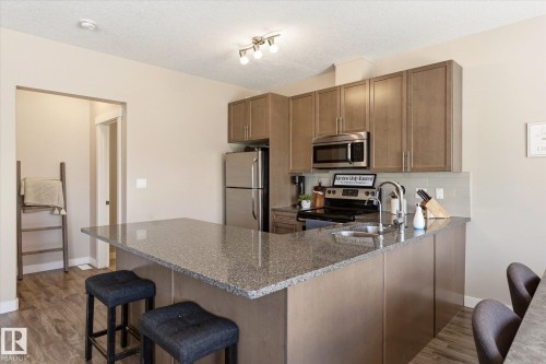 1 16537 130A Street, Edmonton, AB - Indoor Photo Showing Kitchen With Double Sink
