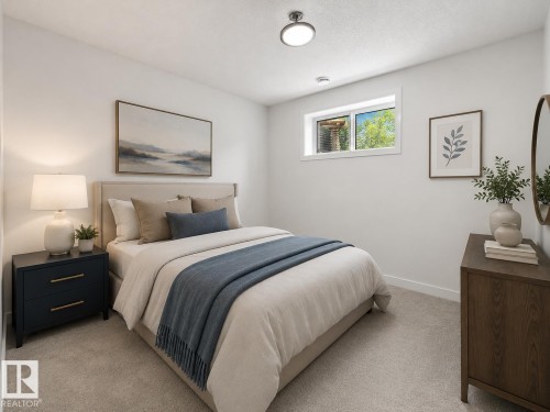 Bright room featuring a window, light-colored walls, and neutral carpeting - 3318 Chickadee Drive, Edmonton, AB 