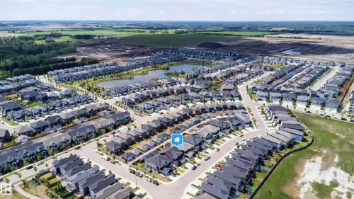 Aerial perspective of a contemporary residential community - 16123 31 Avenue, Edmonton, AB 
