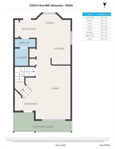 Floor plan - 11831 9 Avenue, Edmonton, AB 