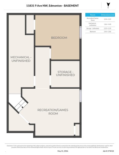Floor plan - 11831 9 Avenue, Edmonton, AB 