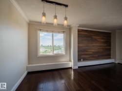 Window with a city and green landscape backdrop - 