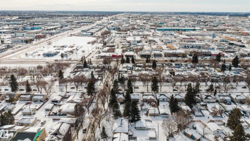 View of snowy aerial view - 9306 64 Avenue, Edmonton, AB 