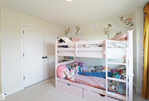 Bedroom 3 with a view of the adjacent green space - 100 Graybriar Drive, Stony Plain, AB - Indoor Photo Showing Bedroom