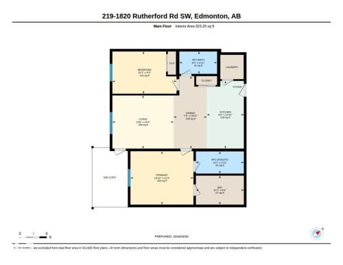Floor plan - 219 1820 Rutherford Road, Edmonton, AB 