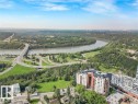 Aerial perspective showcasing a river, bridge, and surrounding landscape - 902 10108 125 Street, Edmonton, AB 