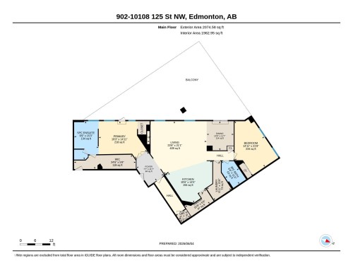 Floor plan - 902 10108 125 Street, Edmonton, AB 