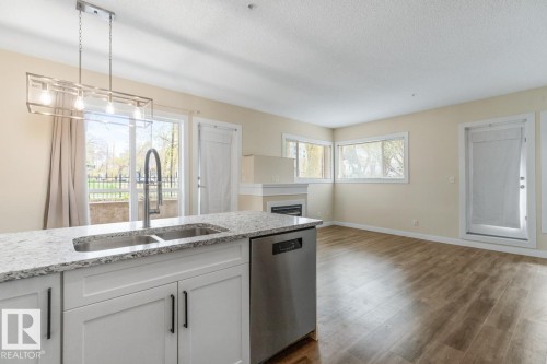 101 8488 111 Street, Edmonton, AB - Indoor Photo Showing Kitchen With Double Sink With Upgraded Kitchen