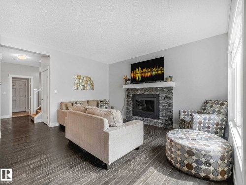 13755 166 Avenue, Edmonton, AB - Indoor Photo Showing Living Room With Fireplace