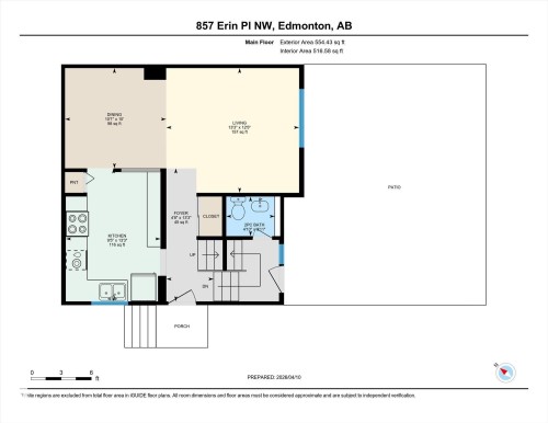 Floor plan - 857 Erin Place, Edmonton, AB 