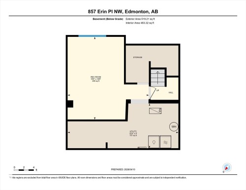 Floor plan - 857 Erin Place, Edmonton, AB 
