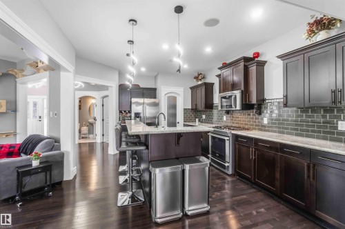247 Ambleside Drive, Edmonton, AB - Indoor Photo Showing Kitchen With Upgraded Kitchen