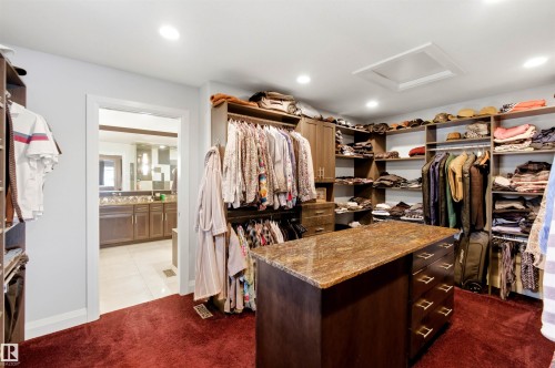 Custom closet system featuring extensive shelving and hanging storage - 9003 16 Avenue, Edmonton, AB 