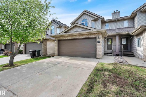 54 155 Crocus Crescent, Sherwood Park, AB - Outdoor With Deck Patio Veranda With Facade