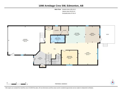 Floor plan - 1090 Armitage Crescent, Edmonton, AB 