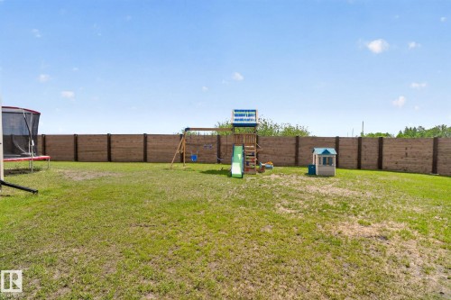 Expansive grass yard with a full privacy fence - 4204 55Av, Lamont, AB 