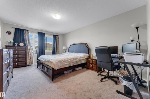 Carpeted interior with light gray wall paint and a flush-mount ceiling light - 1532 33B Street, Edmonton, AB 