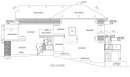 Architectural Drawing, Right Elevation. Illustrating the exterior side view of the property with material specifications and dimensions - 130 Edgewater Circle, Leduc, AB 