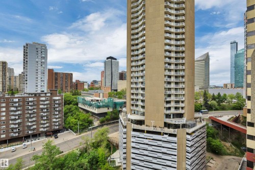 1907 9918 101 Street, Edmonton, AB - Outdoor With Balcony With Facade