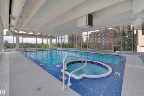 1907 9918 101 Street, Edmonton, AB -  Photo Showing Other Room With In Ground Pool