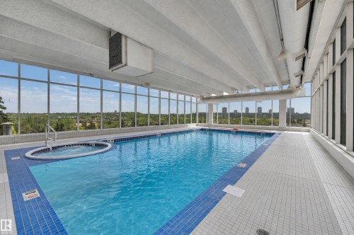 1907 9918 101 Street, Edmonton, AB - Indoor Photo Showing Other Room With In Ground Pool