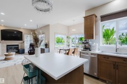 Kitchen island with white countertop - 