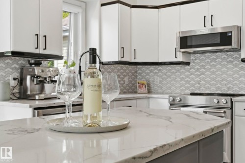 204 Sheppard Court, Edmonton, AB - Indoor Photo Showing Kitchen With Upgraded Kitchen