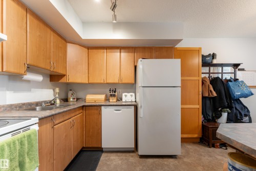 Kitchen - 116 16348 109 Street, Edmonton, AB - Indoor Photo Showing Kitchen With Double Sink