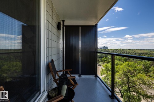 Enjoy views of Victoria Promenade and Victoria Golf Course from the balcony - 807 10011 116 Street, Edmonton, AB 