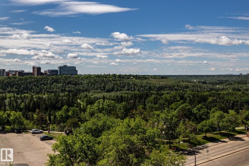 The river valley right is right outside your door, and this is your view every day. - 807 10011 116 Street, Edmonton, AB 