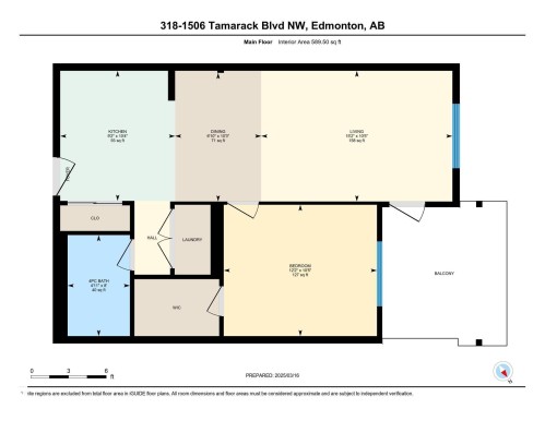 Floor plan - 318 1506 Tamarack Boulevard, Edmonton, AB 