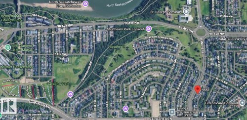 Locality Map. Displaying the geographic layout and features surrounding the property - 9551 85 Street, Edmonton, AB 