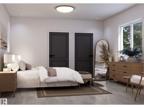Light wood-finish flooring with white walls and trim - 10919 106 Ave, Westlock, AB 