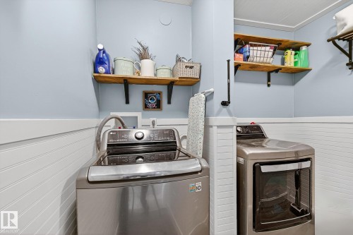 Main floor laundry room.  LG washer and dryer 2 years old - 9 Millgrove Drive, Spruce Grove, AB 