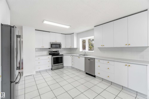 17919 94 Avenue, Edmonton, AB - Indoor Photo Showing Kitchen With Double Sink