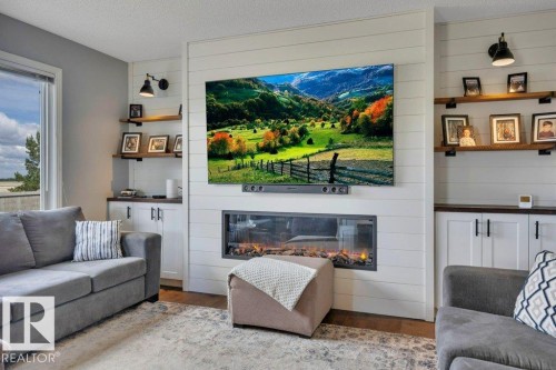 482 Reed Cres Leduc AB. Remote controlled electric fireplace . - 482 Reed Crescent, Leduc, AB 