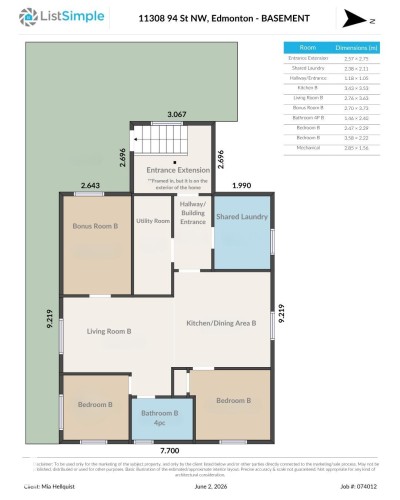 Floor plan below grade - 11308 94 Street, Edmonton, AB 