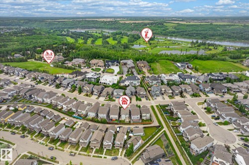 Aerial depiction of a residential community featuring diverse architectural styles - 3685 Westcliff Way, Edmonton, AB 