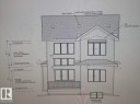 Architectural Drawing. Detailing exterior elevations and specifications for the property - 94 Rosa Crescent, St. Albert, AB 