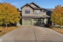 Two-story exterior with multi-toned siding and stone accents - 5405 Crabapple Loop, Edmonton, AB 