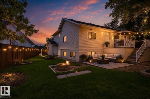 AI stage dusk time patio - 4107 147 Street, Edmonton, AB 