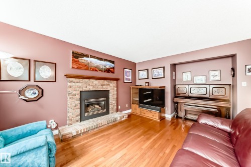 18931 92 Avenue, Edmonton, AB - Indoor Photo Showing Living Room With Fireplace
