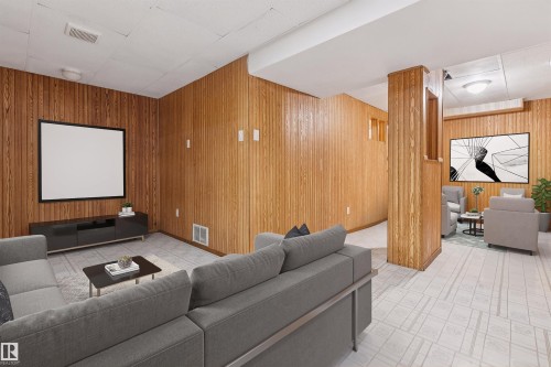 Basement-virtually staged to show possibilities - 75 Mcleod Place, Edmonton, AB 