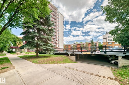 Exterior of a multi-story residential building with multiple balconies - 401 11007 83 Avenue, Edmonton, AB 