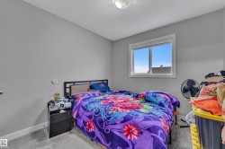 Room featuring neutral gray wall paint, a single window with white trim, and gray carpet - 